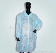 Polypropylene Nonwoven disposable lab coats with kimono style