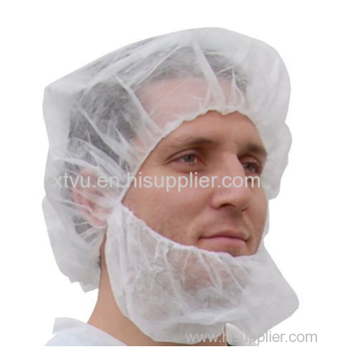 Disposable PP Nonwoven Beard Cover White 10gsm Single Loop Logo customized