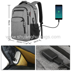 Durable Anti Theft Business Travel Laptop Backpack with USB Charging Port College School Computer Bag Fits 15.6 Inch Not