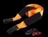 Custom car emergency tool polyester heavy duty recovery tow straps with shackle snatch strap