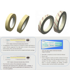 Adhesive Tape Manufacturer Medical Grade Disposable Sterilizing Steam Color Changing Tape for Hospital