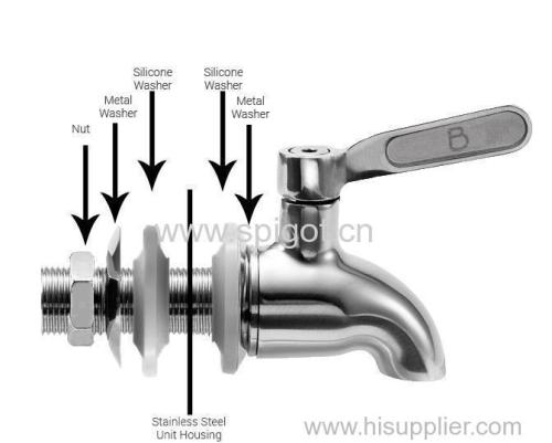 FDA/LFGB stainless steel spigot