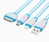 Iphone4s one with three charging cable suitable for dual iPhone data cables noodle flat cable