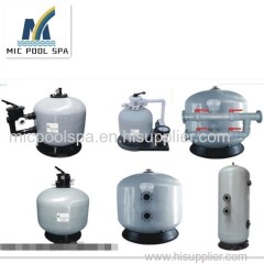 Top-mount swimming pool fiberglass sand filter