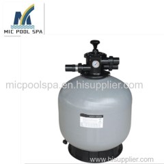 Top-mount swimming pool fiberglass sand filter