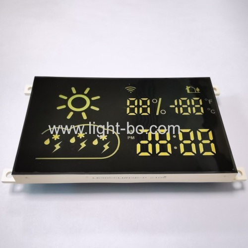 Ultra bright white customized 7 Segment LED Display common cathode for Weather Forecast Indicator