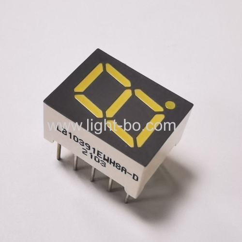 Ultra white single digit 0.39 7 Segment LED Display common cathode grey surface for Instrument Panel