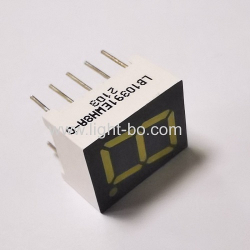 Ultra white single digit 0.39 7 Segment LED Display common cathode grey surface for Instrument Panel