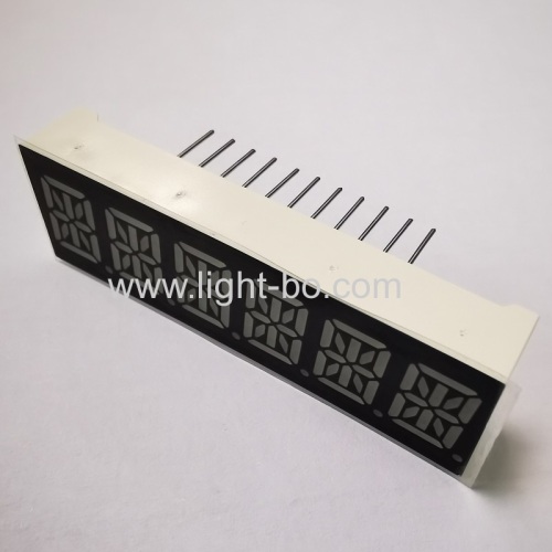 Custom Super Red six digit 14 segment led display 10mm common anode for Instrument Panel