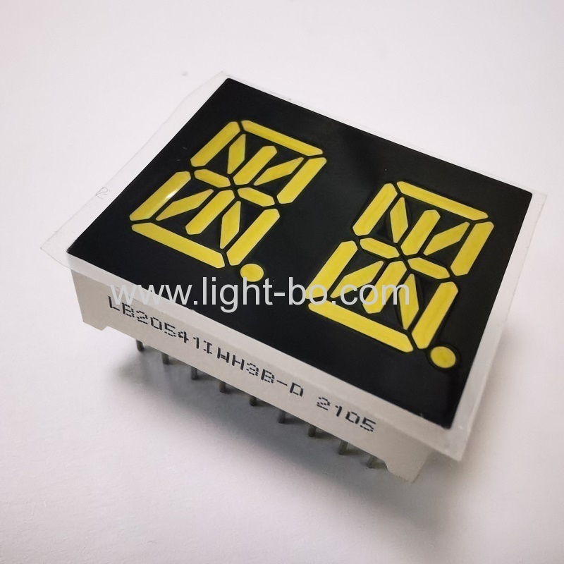 Ultra weiß 14-Segment-LED-Anzeige 0.54 Zoll Dual-stellige gemeinsamer Anode für Instrumententafel
