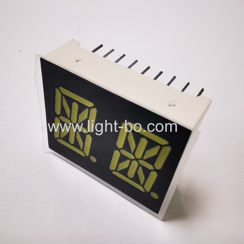 Ultra weiß 14-Segment-LED-Anzeige 0.54 Zoll Dual-stellige gemeinsamer Anode für Instrumententafel