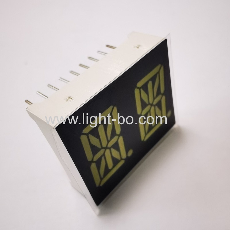 Ultra LED branco de 14 segmentos exibir 0.54 polegadas dual-dígito anodo comum para o painel de instrumentos