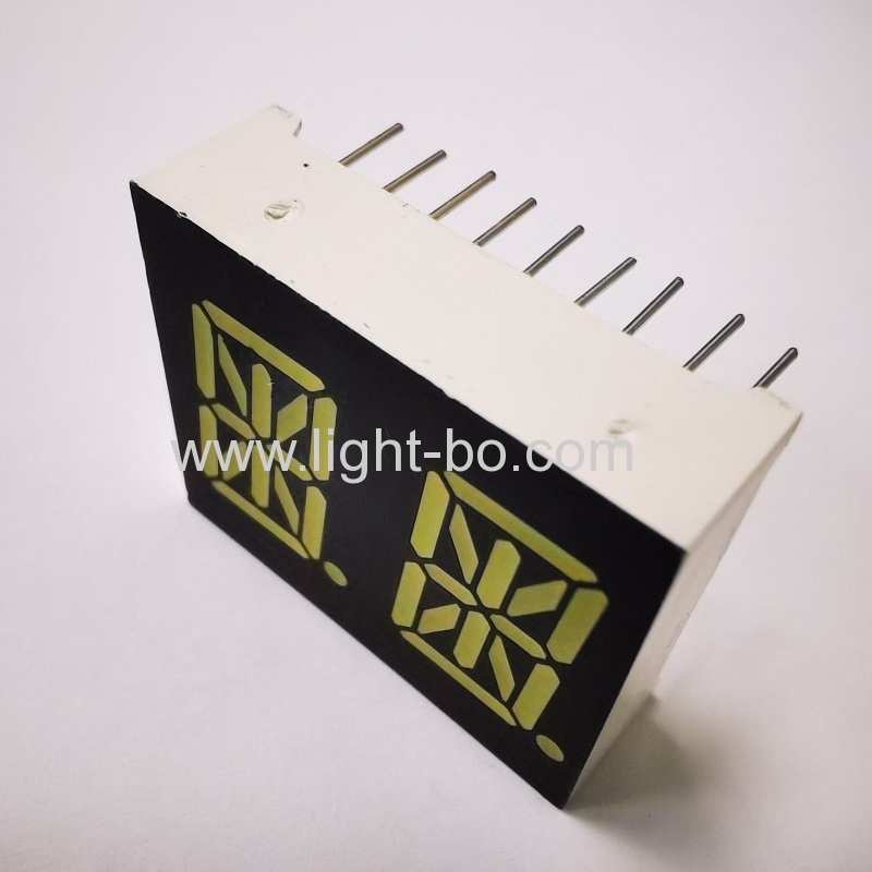 Ultra white 0.54" Dual Digit 14 segment Alphanumeric LED Display common cathode for home appliances