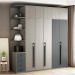 Customisable bedroom aluminum wardrobe closet