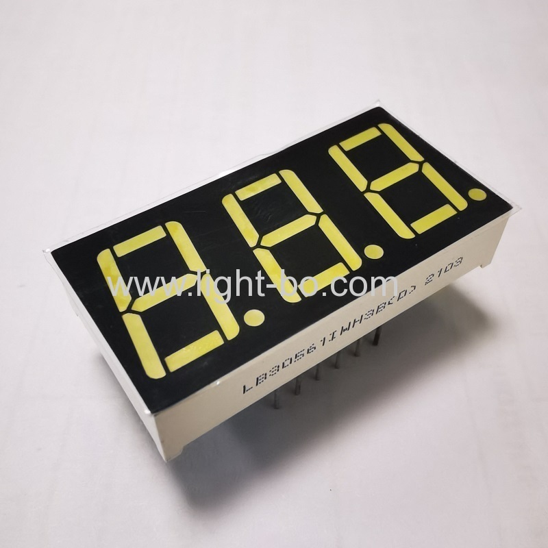 Ultra White Triple digit 7 segment led display common anode 0.56-inch for heating and cooling