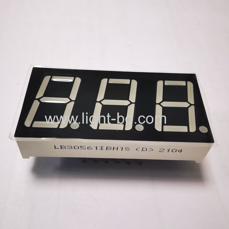 ultrablaue 0,56 Zoll gemeinsame Anode 3-stellige 7-Segment-LED-Anzeige für Instrumententafel