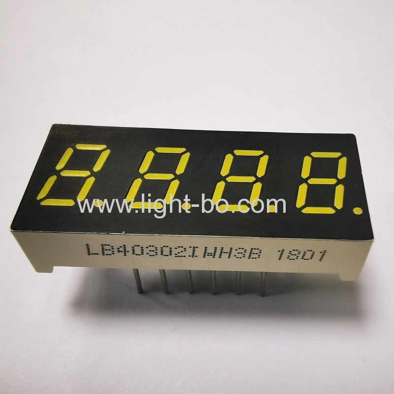 Small size ultra white 0.3" 4 Digit 7 Segment LED Display common anode for Instrument Panel