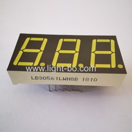 Ultra white 3 digit 0.56 7 segment led display Common cathode for digital temperature indicator