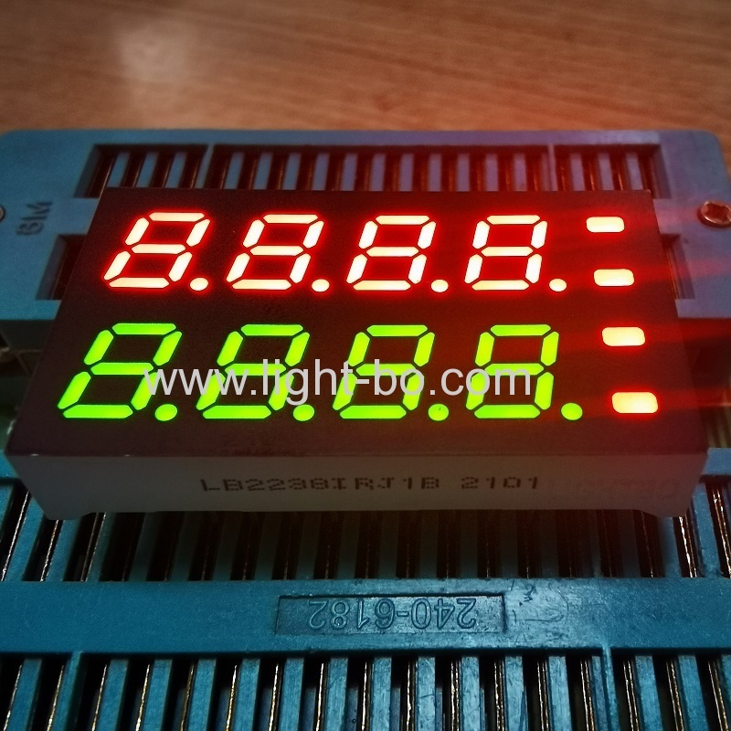linha dupla 0,28 "display led de 4 dígitos e 7 segmentos comum ânodo para indicador de temperatura
