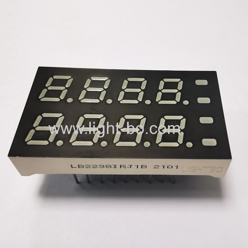 linha dupla 0,28 "display led de 4 dígitos e 7 segmentos comum ânodo para indicador de temperatura