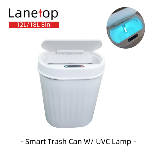 ABS Smart Trash Can with 110V/220V Cable Plug UVC Sterilization Lamp