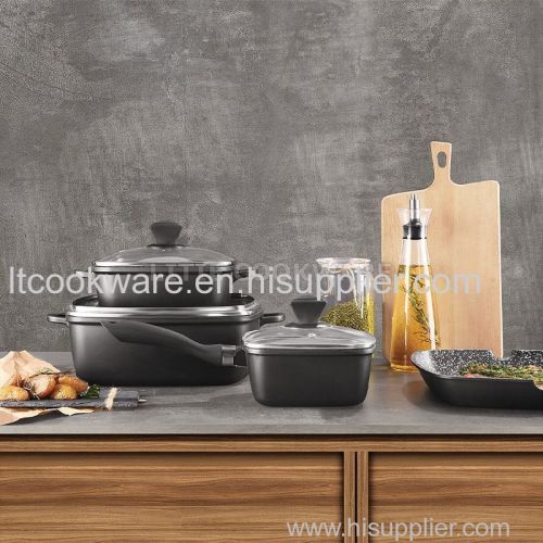 Die Cast Cookware Set Series Square Shape Series square cookware set supply