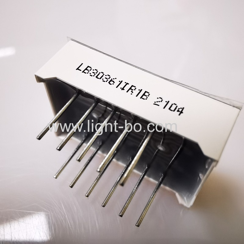 شاشة عرض LED حمراء فائقة السطوع مقاس 0.36 بوصة ذات أنود مشترك مكونة من 3 أرقام وسبعة أجزاء للمؤشر الرقمي