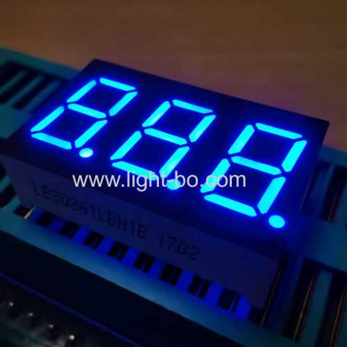 3 digit 0.36-inch common cathode ultra bright blue 7 segment led display for instrument panel