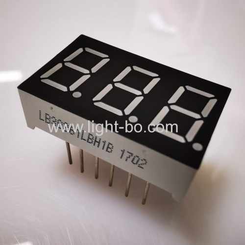 3 digit 0.36-inch common cathode ultra bright blue 7 segment led display for instrument panel