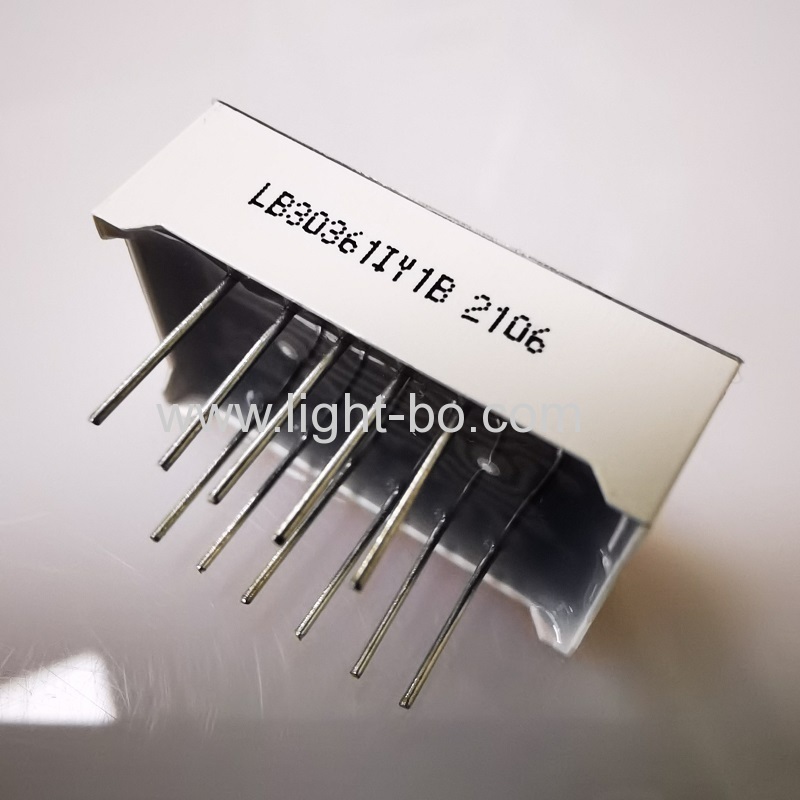 Super bright amber 0.36" Triple Digit 7 Segment LED Display Common Anode for Instrument Panel