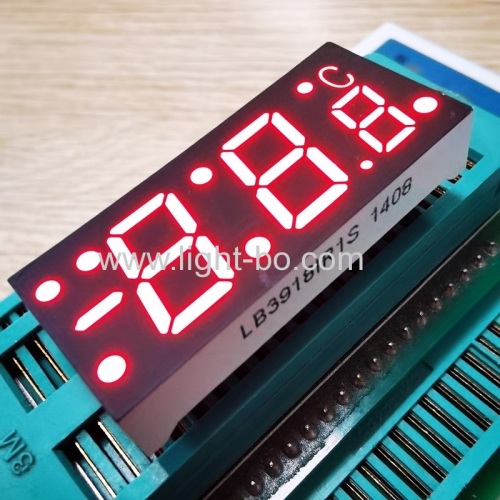 display led super vermelho de 7 segmentos com sinal negativo para indicador digital de temperatura
