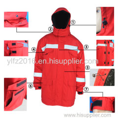 Red Winter 100 cotton Fire Retardant Jacket
