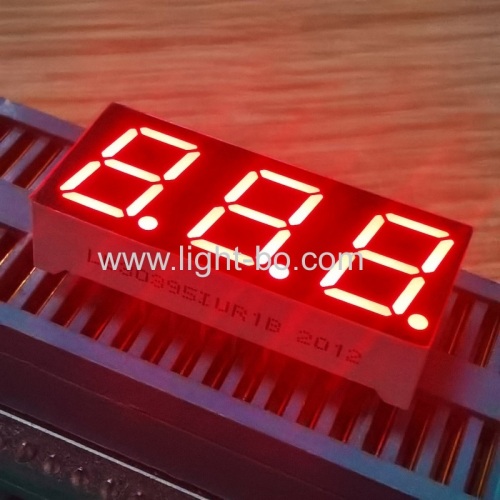 ultrarote 0,39 Zoll dreistellige 7-Segment-LED-Anzeige gemeinsame Anode für Temperaturregler