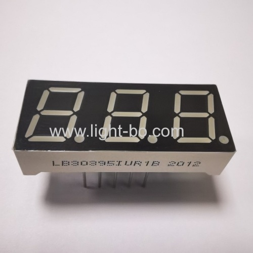 Ultra Red 0.39inch Triple Digit 7 Segment LED Display Common Anode for Temperature Controller