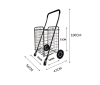 30KGS Factory Customized Portable Folding steel wire shopping cart for supermarket