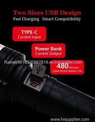 Security patrol tactical search light 2021 new product long-range fixed-focus multiple ways to charge cup flashligh