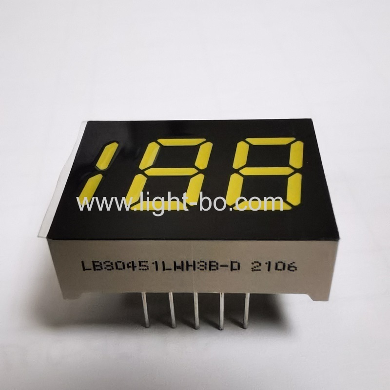 ultra-brilhante branco 2 1/2 dígitos e 7 segmentos display led de 0,45 "cátodo comum para indicador de temperatura