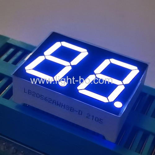 visor LED de 7 segmentos de 14,2 mm branco ultra brilhante e ânodo comum para painel de instrumentos