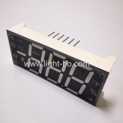 Red/Green/Yellow Triple Digit 7 Segment LED Display Common Anode for Refrigerator Temeprature Indicator