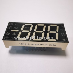 Red/Green/Yellow Triple Digit 7 Segment LED Display Common Anode for Refrigerator Temeprature Indicator