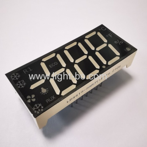 Red/Green/Yellow Triple Digit 7 Segment LED Display Common Anode for Refrigerator Temeprature Indicator