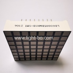 31.7*31.7mm 8x8 Square Dot Matrix LED Display Row Anode Black Surface White Epoxy White color