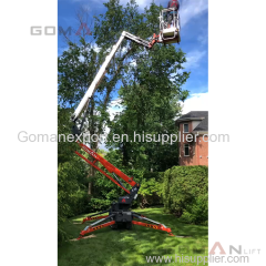 Track spider lift 59 ft telescopic man lift 18 meters self propell cherry picker boom lift