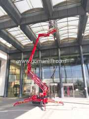 Goman articulated track spider lifts 16 meters dual power bucket lifts gas engine portable boom lift machine