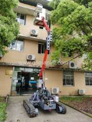 mini self propelled boom lift exterior wall cleaning machine outdoor decoration equipment hydraulic boom lift towabl