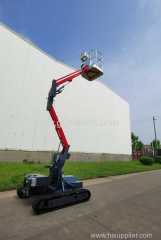 mini self propelled boom lift exterior wall cleaning machine outdoor decoration equipment hydraulic boom lift towabl