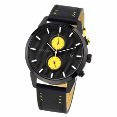 FEATURES OF SS661 GENUINE LEATHER DUAL DIAL WATCHES FOR MEN