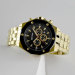 FEATURES OF SS299 GOLD AND BLACK MEN'S STAINLESS STEEL WATCH