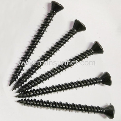 Hi-lo thread countersunk head drywall screws  black carbon steel cost-effective drywall screws manufacturer