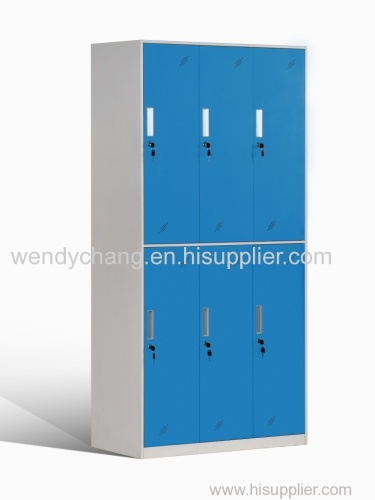 Narrow Frame 6 Door Metal Locker for School